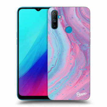 Picasee Realme C3 Hülle - Schwarzes Silikon - Pink liquid