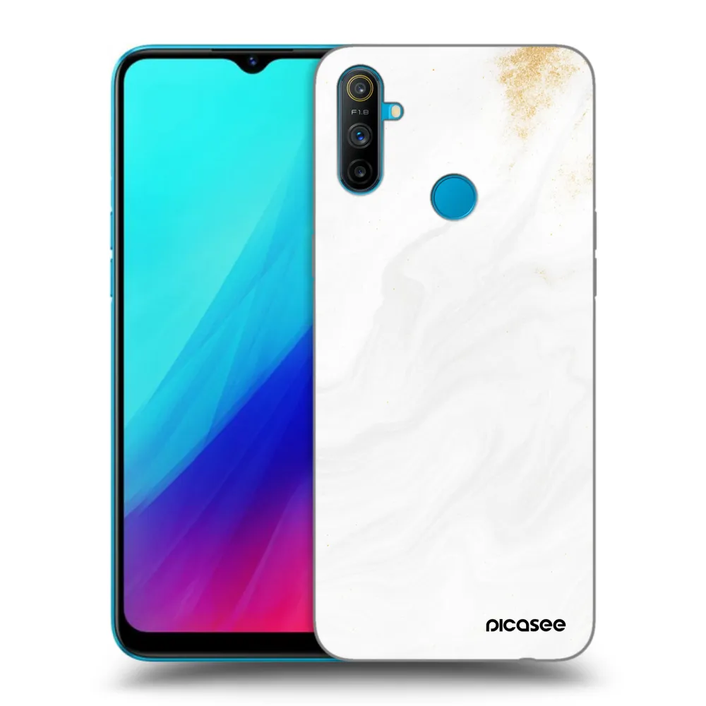 Picasee Realme C3 Hülle - Schwarzes Silikon - White
