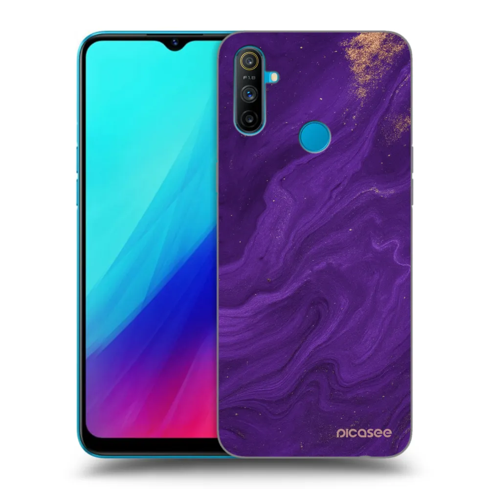 Picasee Realme C3 Hülle - Schwarzes Silikon - Purple