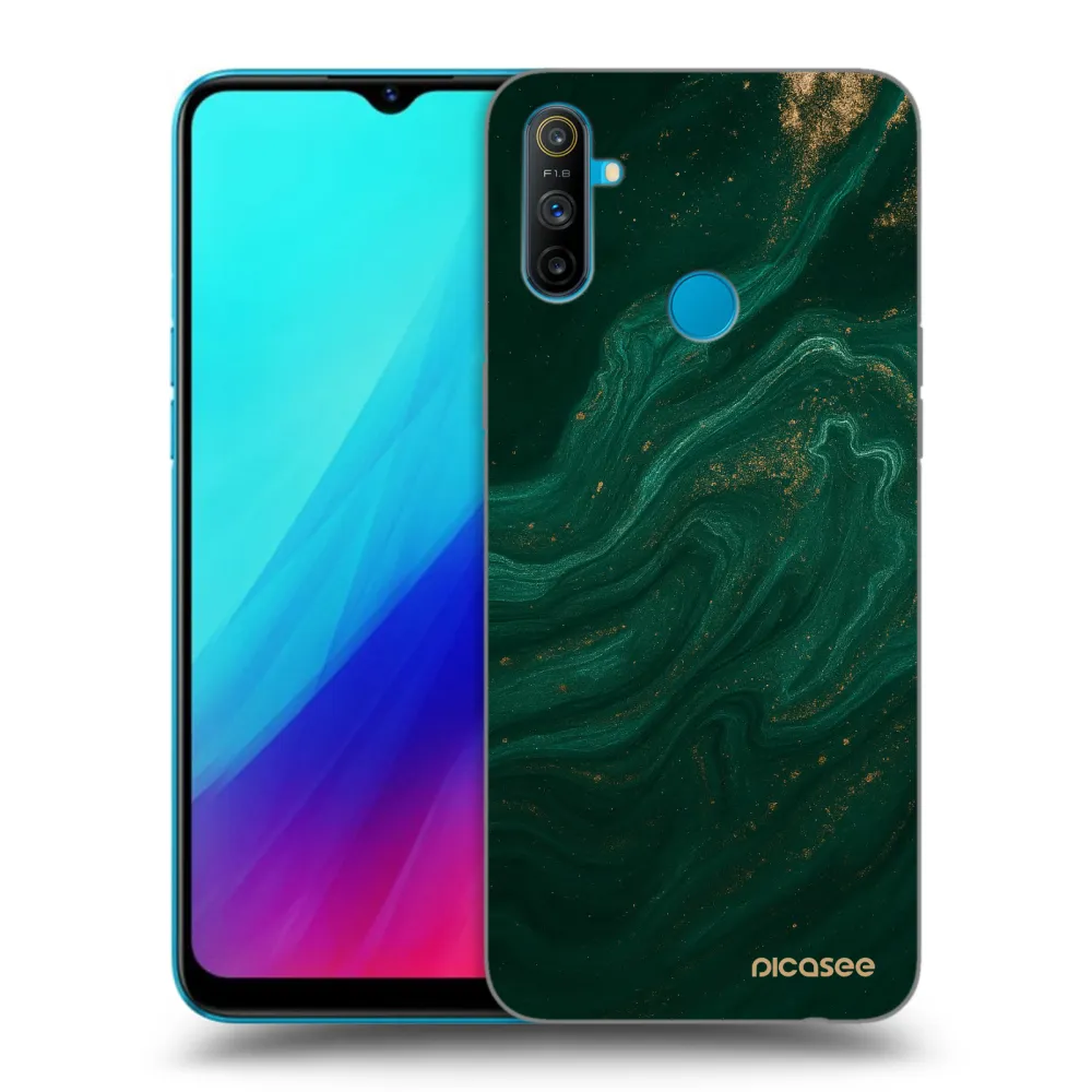 Picasee Realme C3 Hülle - Schwarzes Silikon - Green