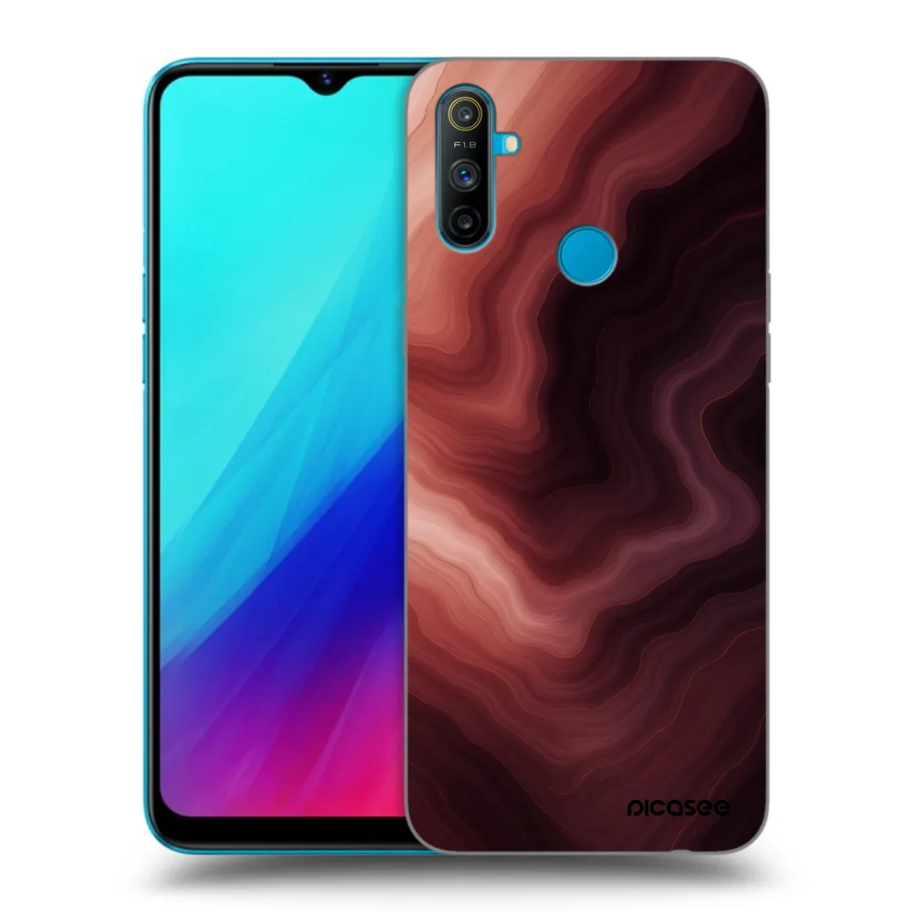 Picasee Realme C3 Hülle - Schwarzes Silikon - Rouge