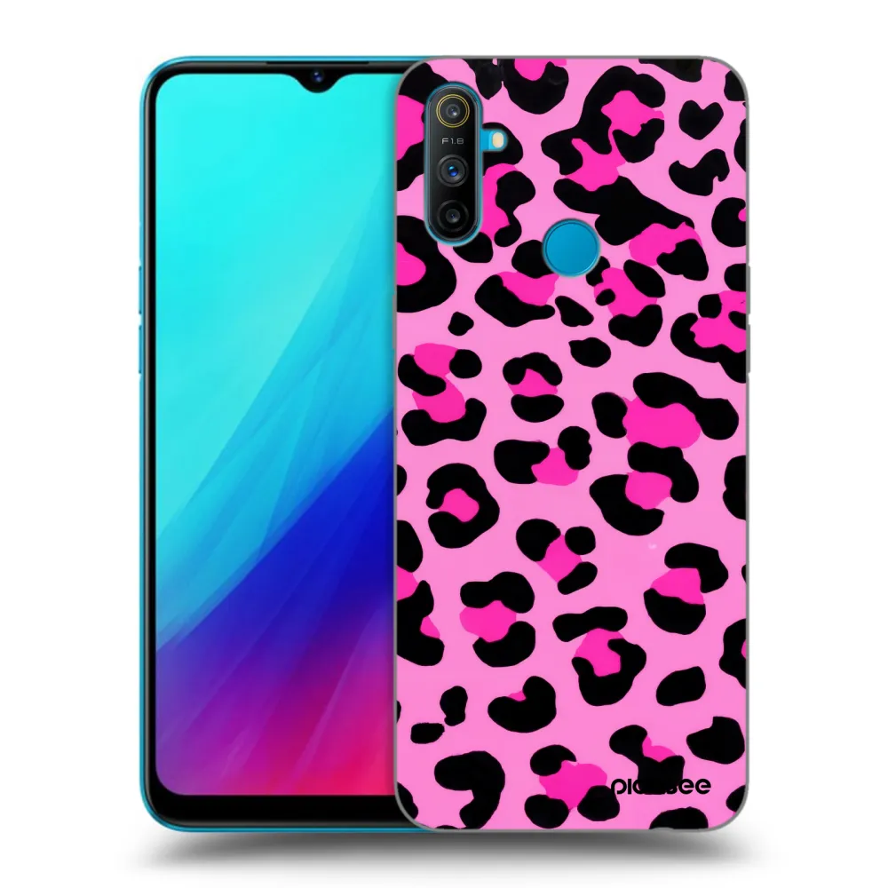 Picasee Realme C3 Hülle - Schwarzes Silikon - Pink Tiger