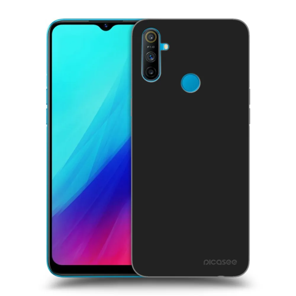 Picasee Realme C3 Hülle - Schwarzes Silikon - Clear