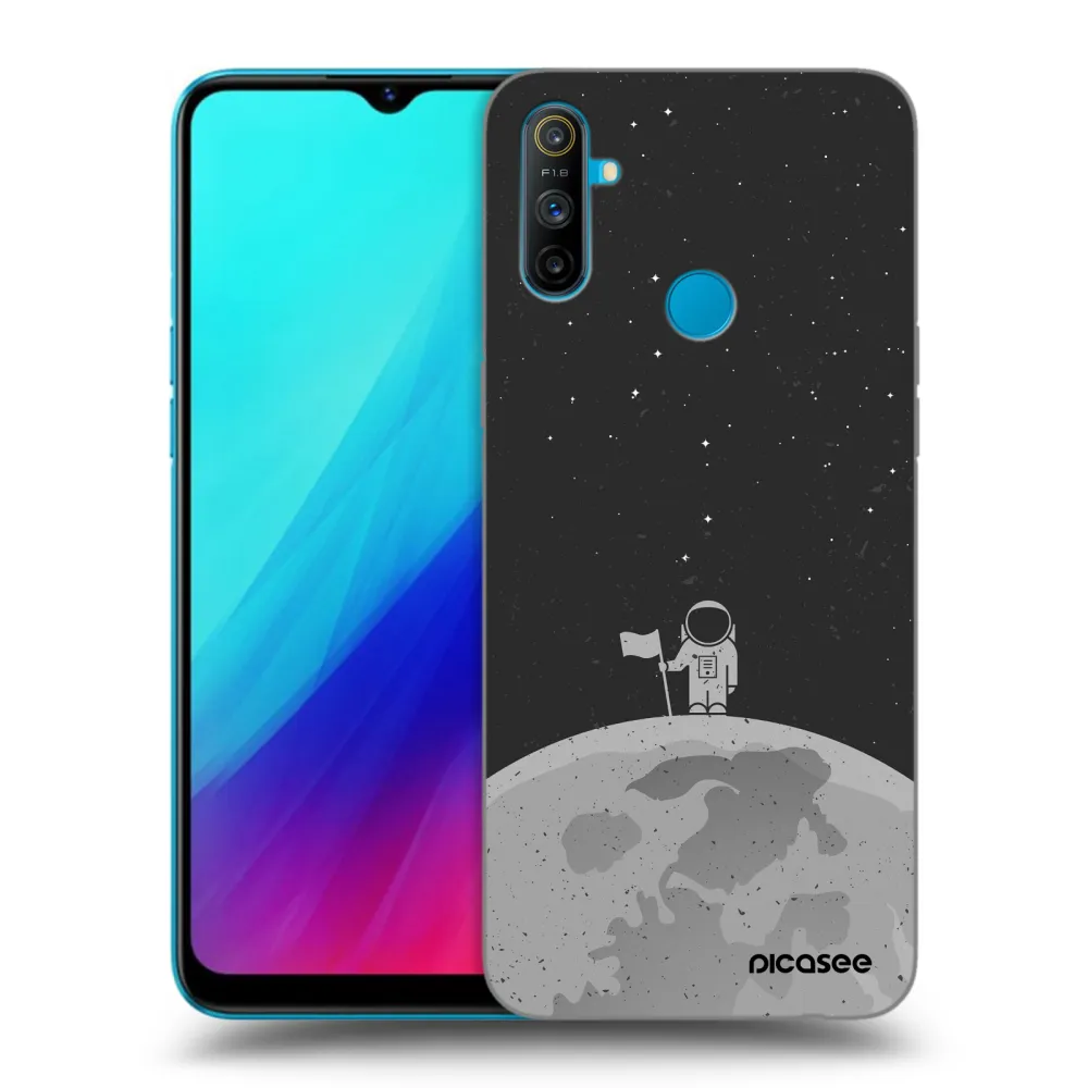 Picasee Realme C3 Hülle - Schwarzes Silikon - Astronaut