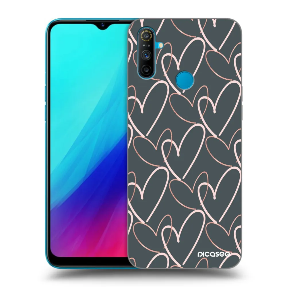 Picasee Realme C3 Hülle - Schwarzes Silikon - Viel Liebe