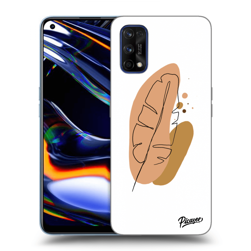 Picasee Realme 7 Pro Hülle - Schwarzes Silikon - Feather brown