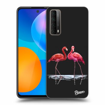 Picasee Huawei P Smart 2021 Hülle - Schwarzes Silikon - Flamingos couple