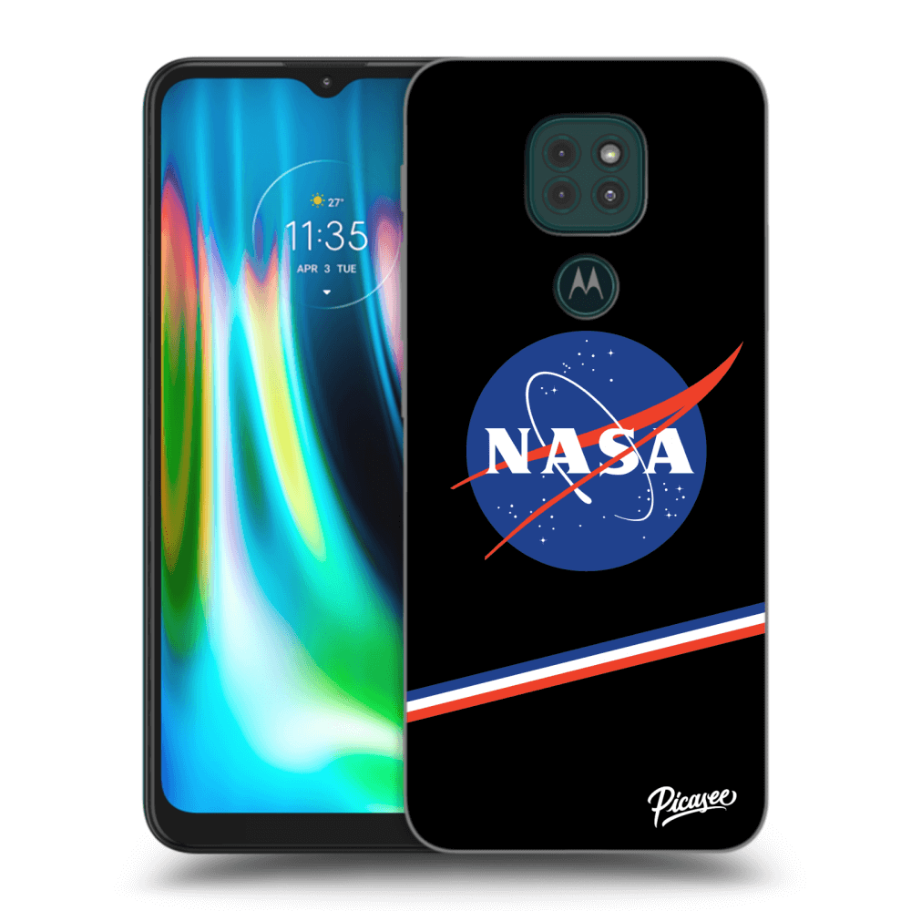 Picasee Motorola Moto G9 Play Hülle - Schwarzes Silikon - NASA Original