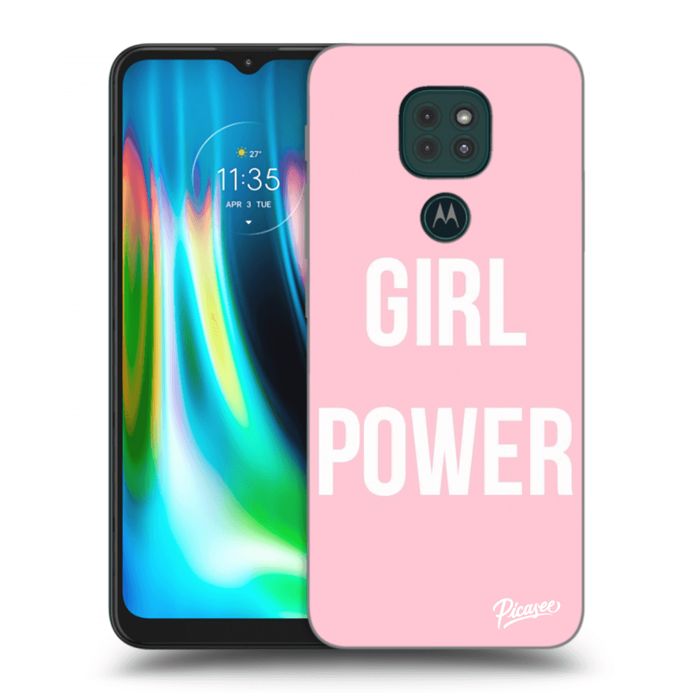 Picasee Motorola Moto G9 Play Hülle - Schwarzes Silikon - Girl power