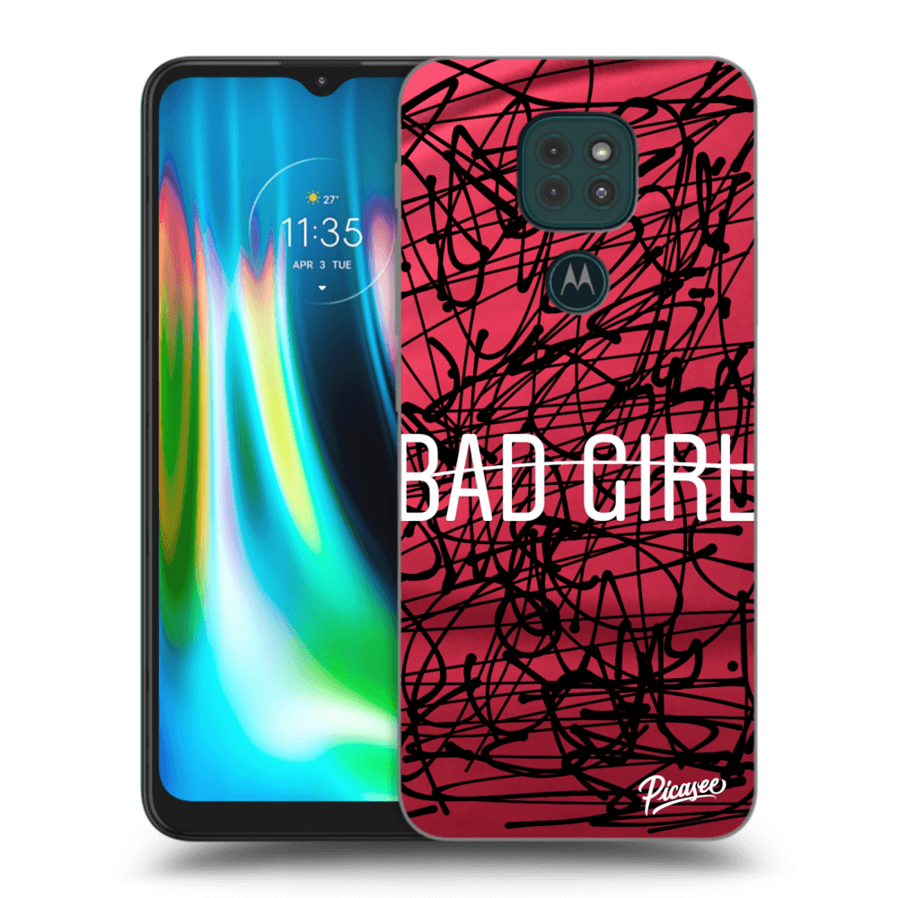 Picasee Motorola Moto G9 Play Hülle - Transparentes Silikon - Bad girl