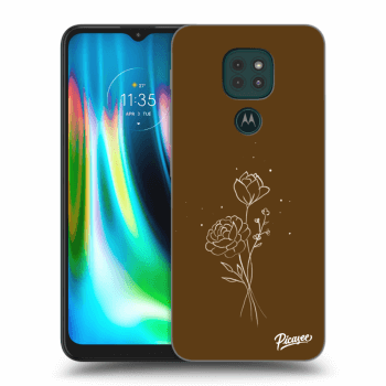 Hülle für Motorola Moto G9 Play - Brown flowers