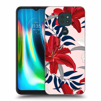 Hülle für Motorola Moto G9 Play - Red Lily