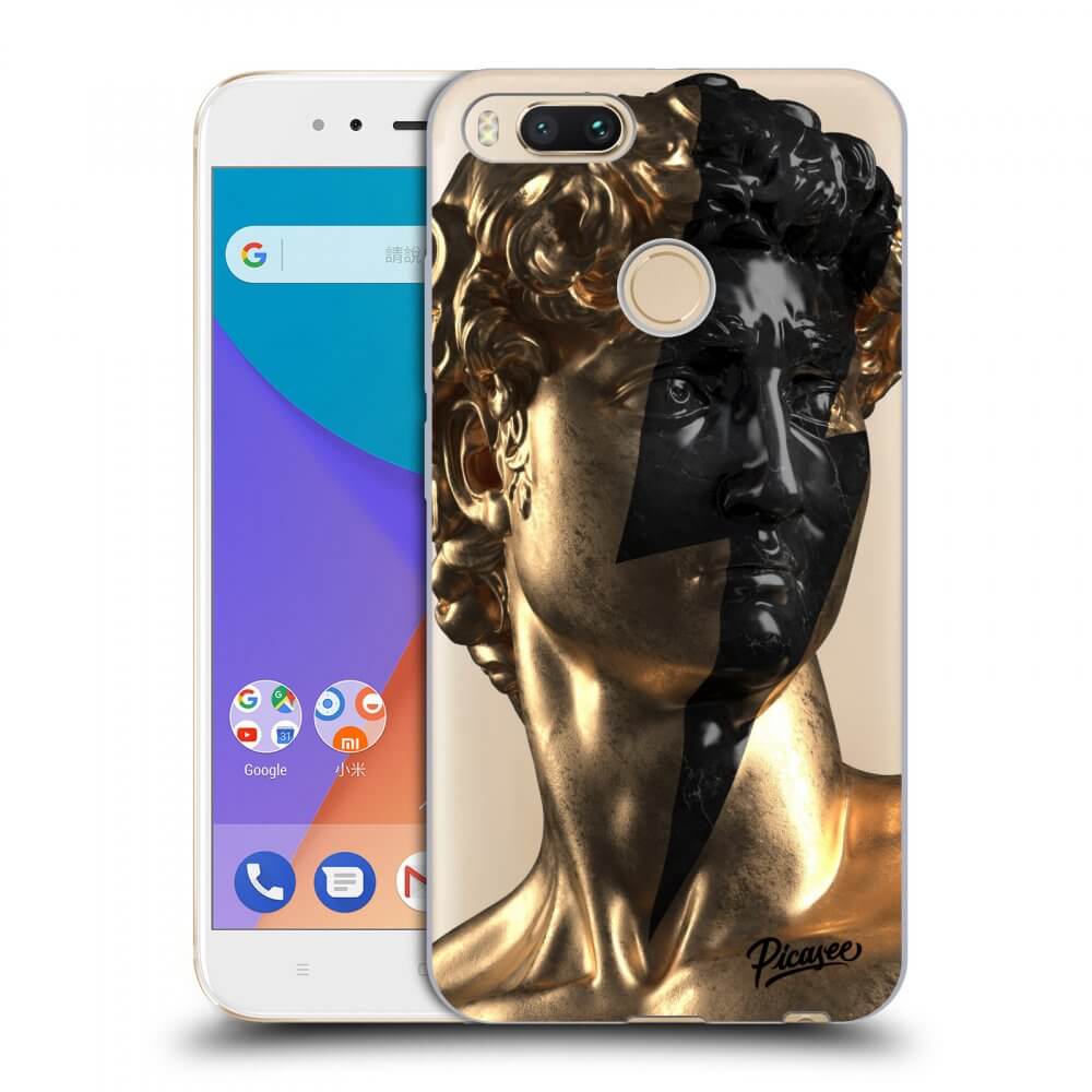 Picasee Xiaomi Mi A1 Global Hülle - Transparentes Silikon - Wildfire - Gold