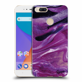 Hülle für Xiaomi Mi A1 Global - Purple glitter