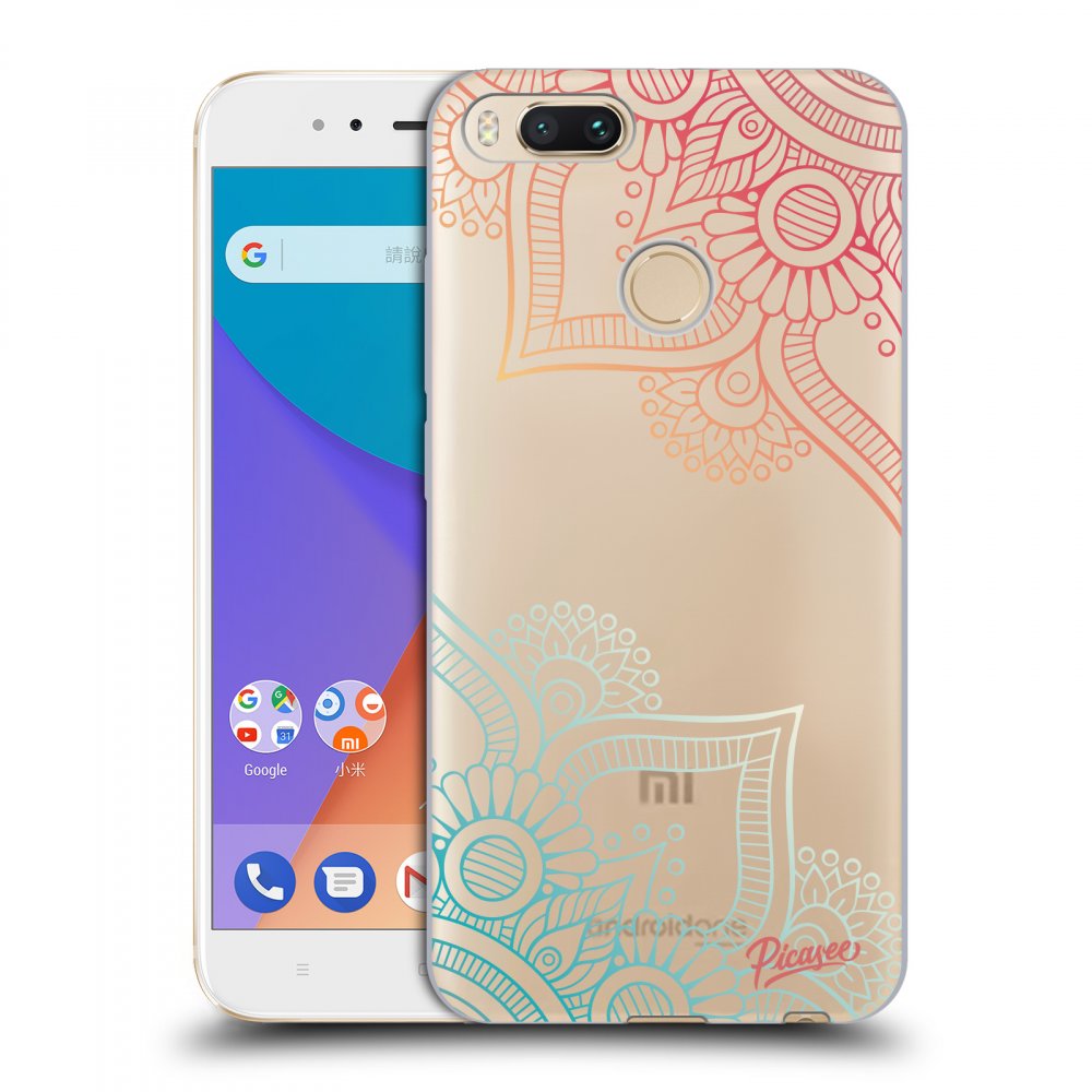 Picasee Xiaomi Mi A1 Global Hülle - Transparentes Silikon - Flowers pattern