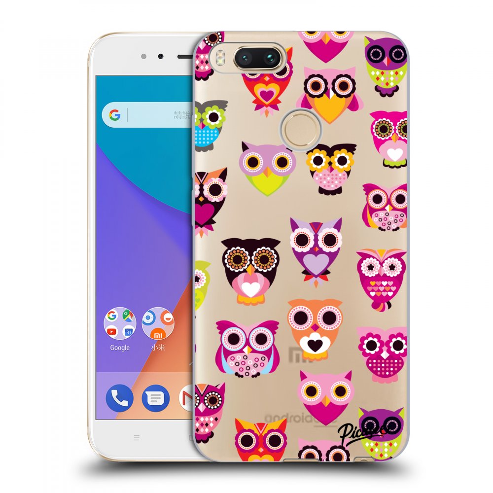 Picasee Xiaomi Mi A1 Global Hülle - Transparentes Silikon - Owls