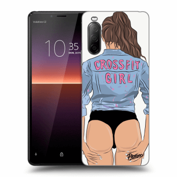 Picasee Sony Xperia 10 II Hülle - Schwarzes Silikon - Crossfit girl - nickynellow