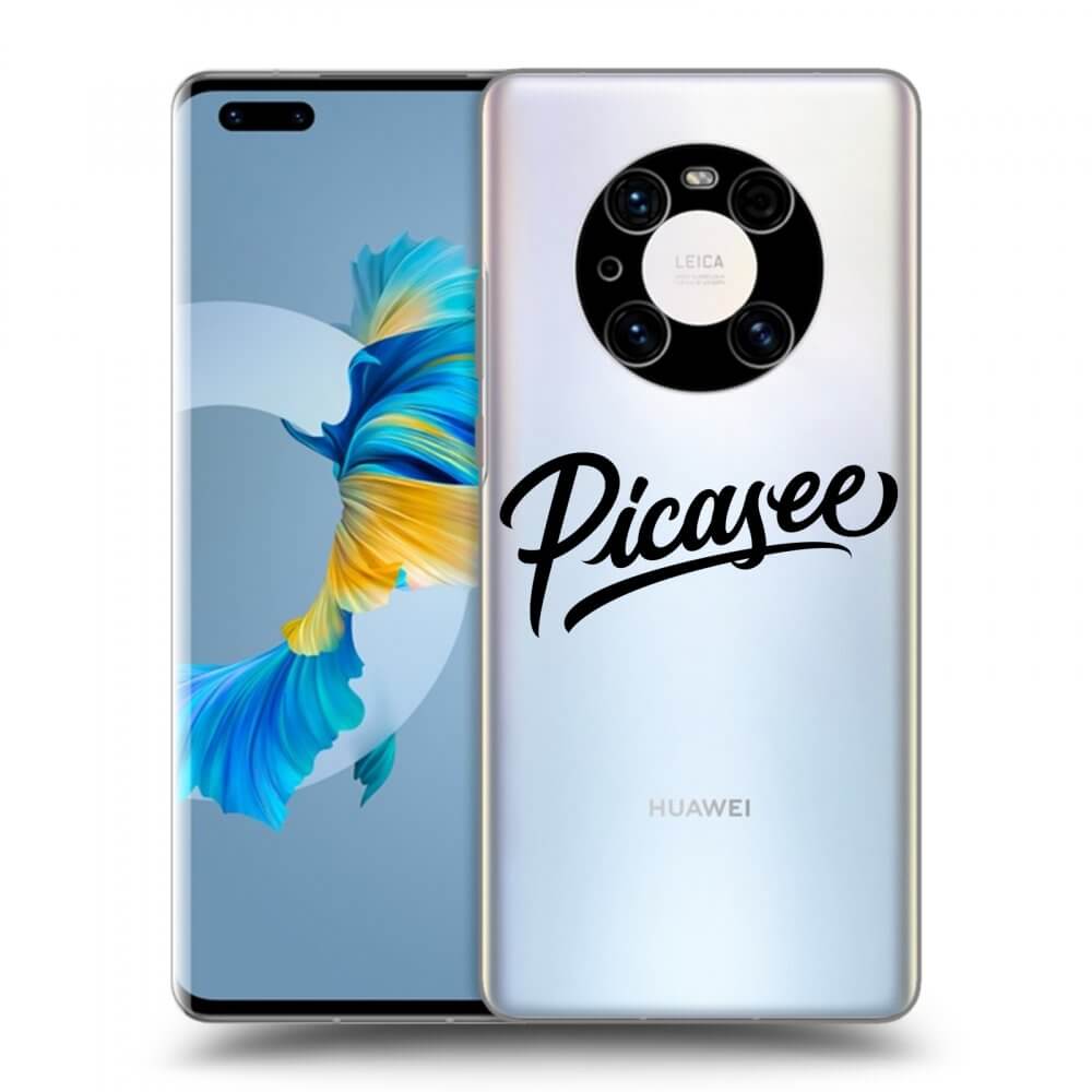 Picasee Huawei Mate 40 Pro Hülle - Transparentes Silikon - Picasee - old logo - black