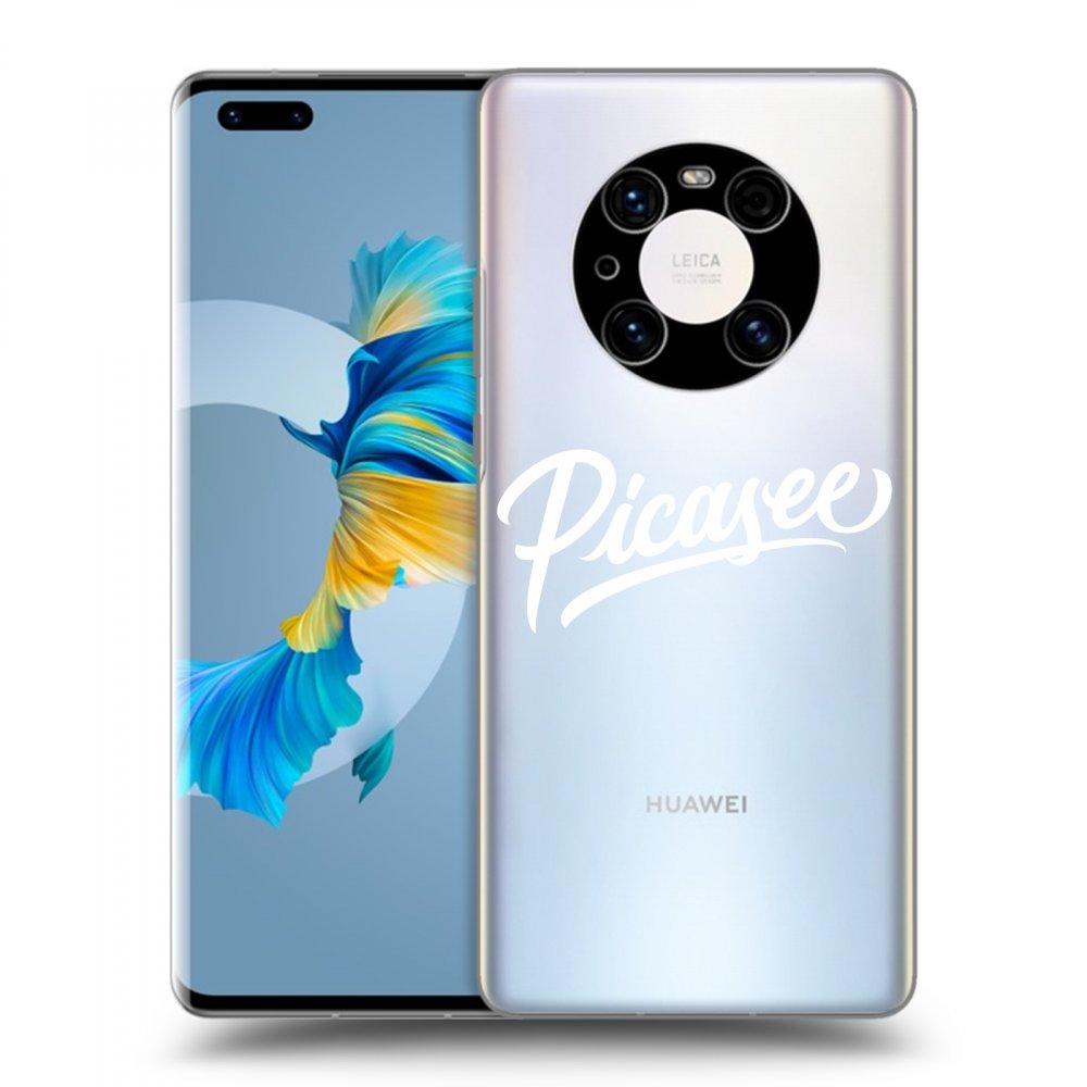 Picasee Huawei Mate 40 Pro Hülle - Transparentes Silikon - Picasee - old logo - white