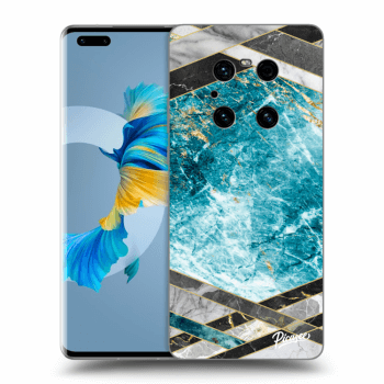 Hülle für Huawei Mate 40 Pro - Blue geometry