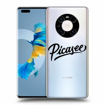Picasee Huawei Mate 40 Pro Hülle - Transparentes Silikon - Picasee - old logo - black