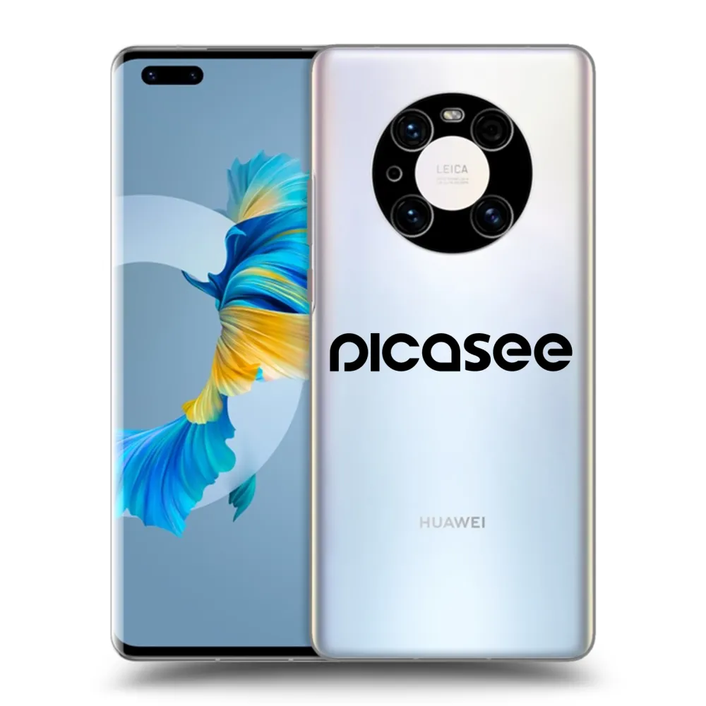 Picasee Huawei Mate 40 Pro Hülle - Transparentes Silikon - Picasee - new logo - black