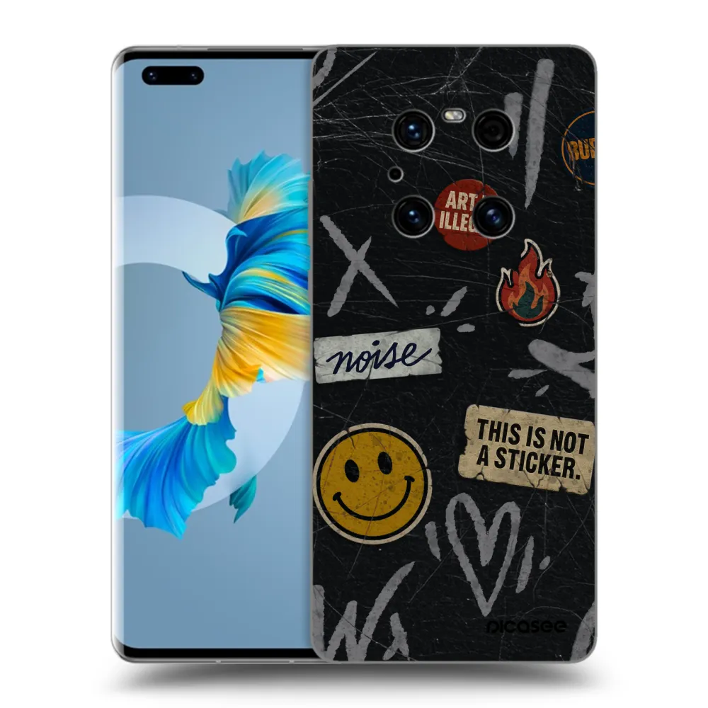 Picasee Huawei Mate 40 Pro Hülle - Schwarzes Silikon - STICKERS x TAGS
