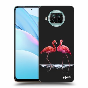 Picasee Xiaomi Mi 10T Lite Hülle - Schwarzes Silikon - Flamingos couple