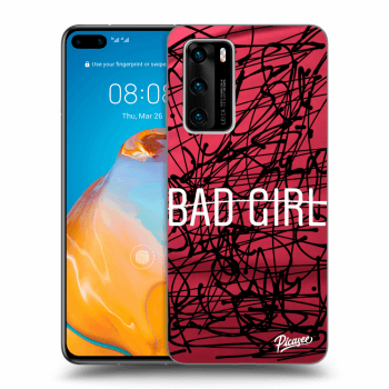 Picasee Huawei P40 Hülle - Schwarzes Silikon - Bad girl