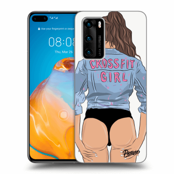 Picasee Huawei P40 Hülle - Schwarzes Silikon - Crossfit girl - nickynellow