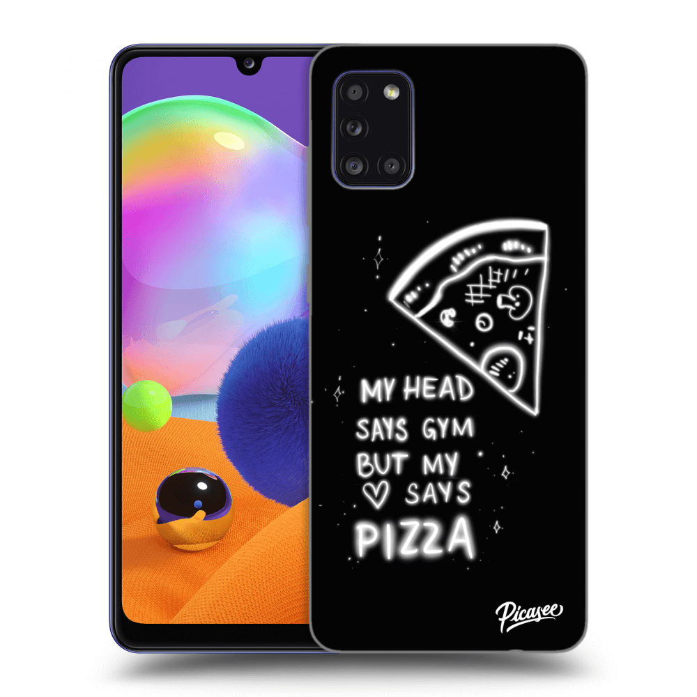 Picasee Samsung Galaxy A31 A315F Hülle - Schwarzes Silikon - Pizza