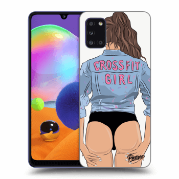 Picasee Samsung Galaxy A31 A315F Hülle - Schwarzes Silikon - Crossfit girl - nickynellow