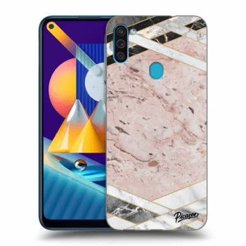 Hülle für Samsung Galaxy M11 - Pink geometry