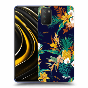 Picasee Xiaomi Poco M3 Hülle - Schwarzes Silikon - Pineapple Color