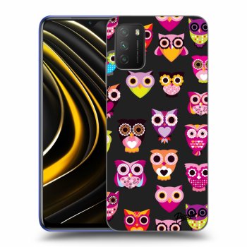 Picasee Xiaomi Poco M3 Hülle - Schwarzes Silikon - Owls