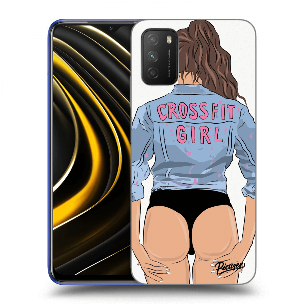 Picasee Xiaomi Poco M3 Hülle - Schwarzes Silikon - Crossfit girl - nickynellow