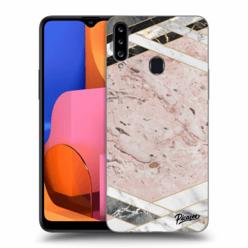 Hülle für Samsung Galaxy A20s - Pink geometry