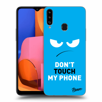 Hülle für Samsung Galaxy A20s - Angry Eyes - Blue