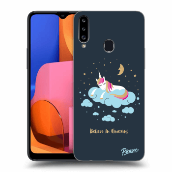 Picasee Samsung Galaxy A20s Hülle - Transparentes Silikon - Believe In Unicorns
