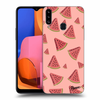 Picasee Samsung Galaxy A20s Hülle - Schwarzes Silikon - Watermelon