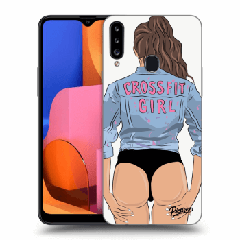 Picasee Samsung Galaxy A20s Hülle - Transparentes Silikon - Crossfit girl - nickynellow
