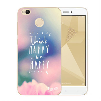 Picasee Xiaomi Redmi 4X Global Hülle - Transparenter Kunststoff - Think happy be happy