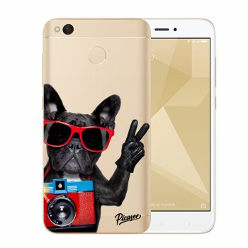 Picasee Xiaomi Redmi 4X Global Hülle - Transparenter Kunststoff - French Bulldog