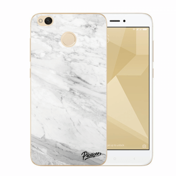 Picasee Xiaomi Redmi 4X Global Hülle - Transparentes Silikon - White marble