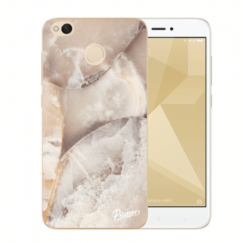 Picasee Xiaomi Redmi 4X Global Hülle - Transparenter Kunststoff - Cream marble