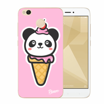Picasee Xiaomi Redmi 4X Global Hülle - Transparenter Kunststoff - Ice Cream Panda
