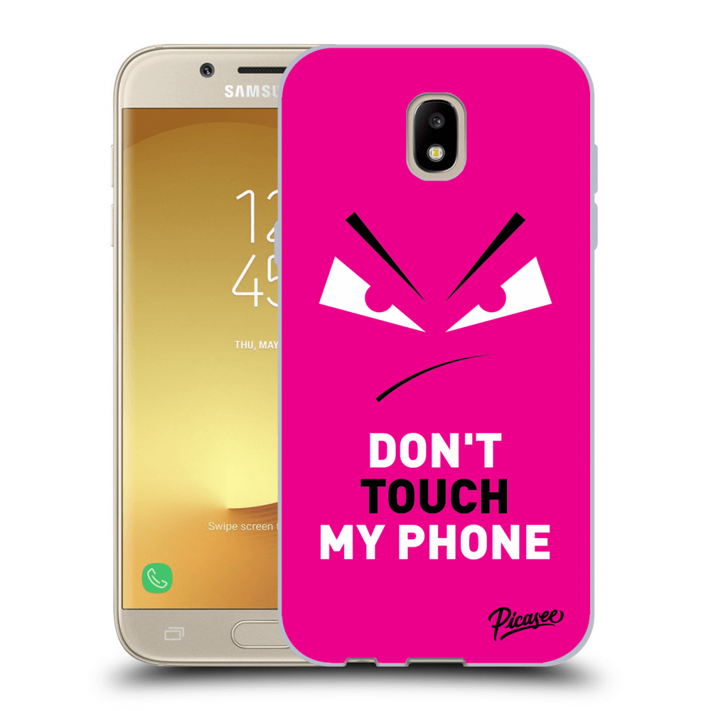Picasee Samsung Galaxy J5 2017 J530F Hülle - Schwarzes Silikon - Evil Eye - Pink