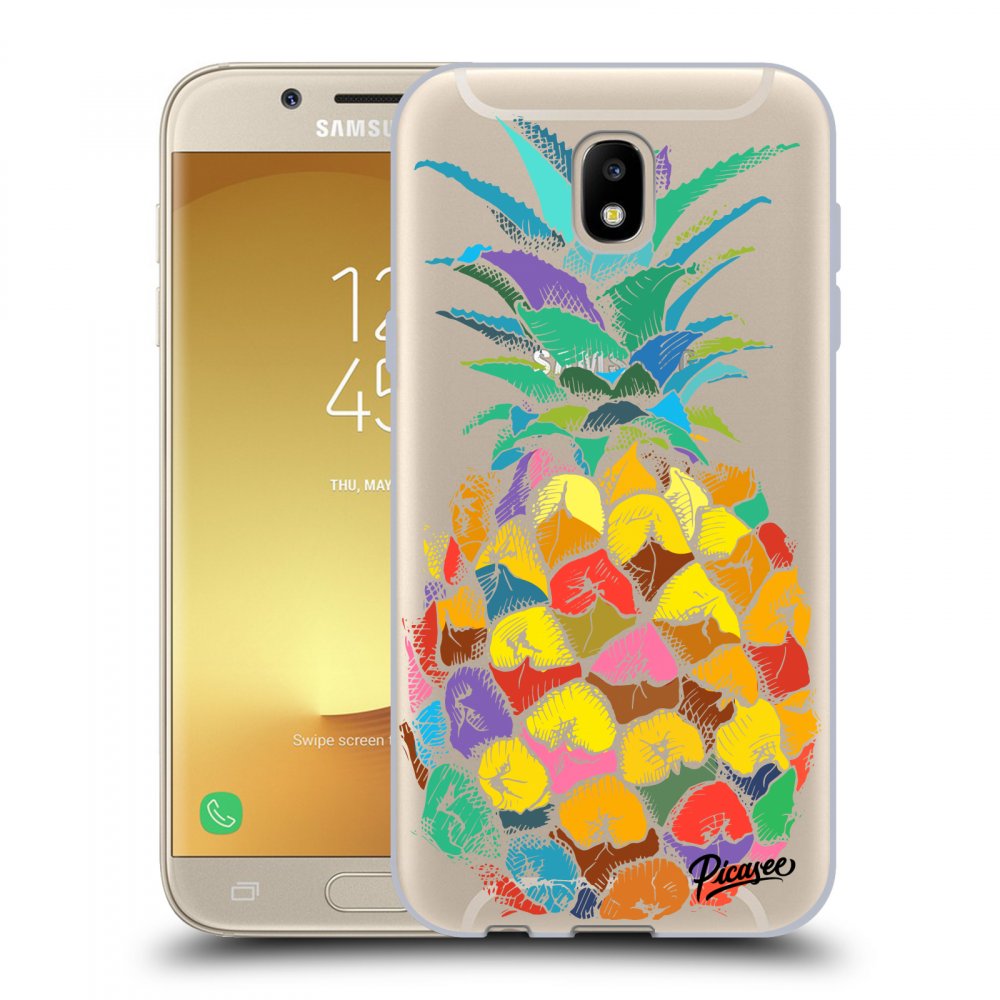Picasee Samsung Galaxy J5 2017 J530F Hülle - Transparentes Silikon - Pineapple