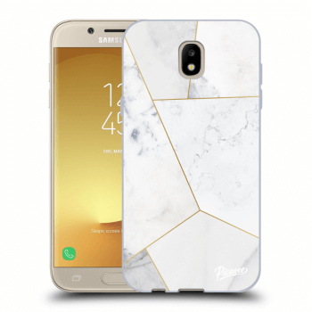 Picasee Samsung Galaxy J5 2017 J530F Hülle - Transparentes Silikon - White tile