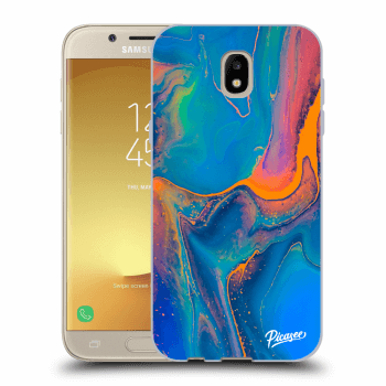 Picasee Samsung Galaxy J5 2017 J530F Hülle - Schwarzes Silikon - Rainbow